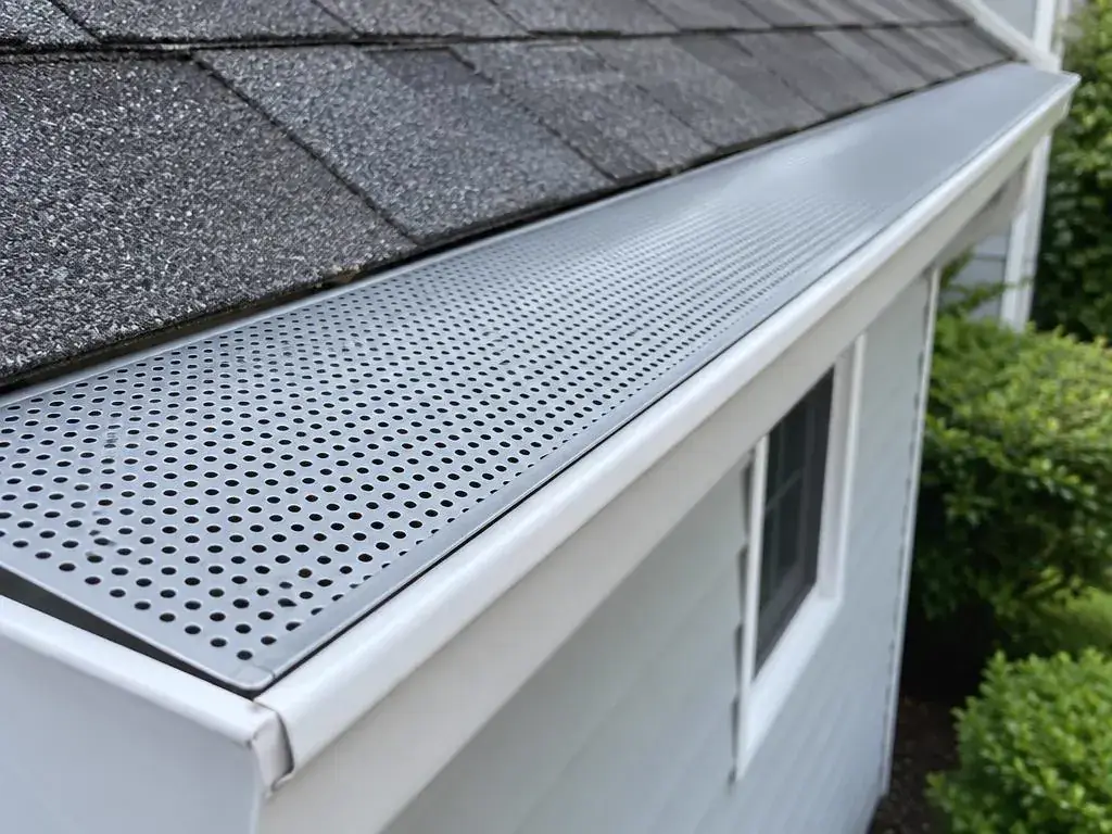 Perforated aluminum screen gutter guard